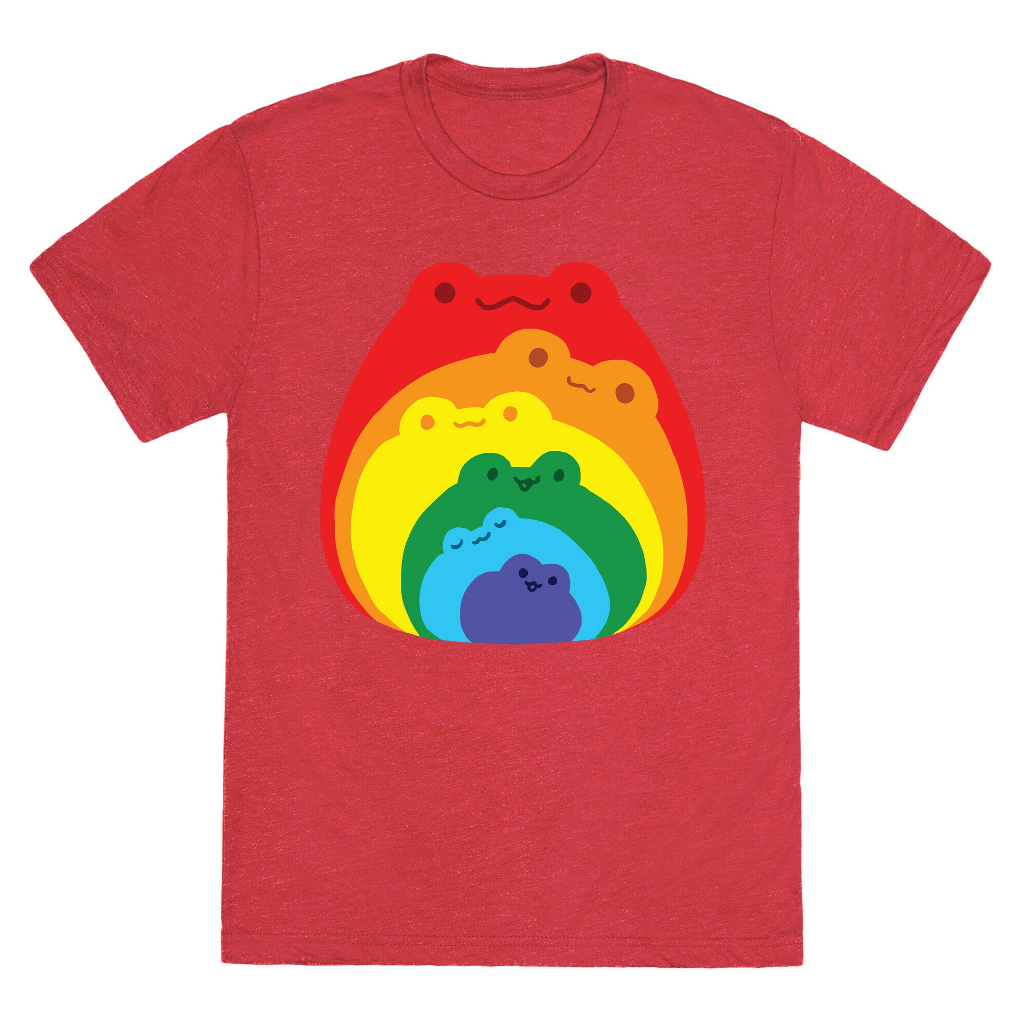 Frogs In Frogs In Frogs Rainbow Unisex Triblend Tee
