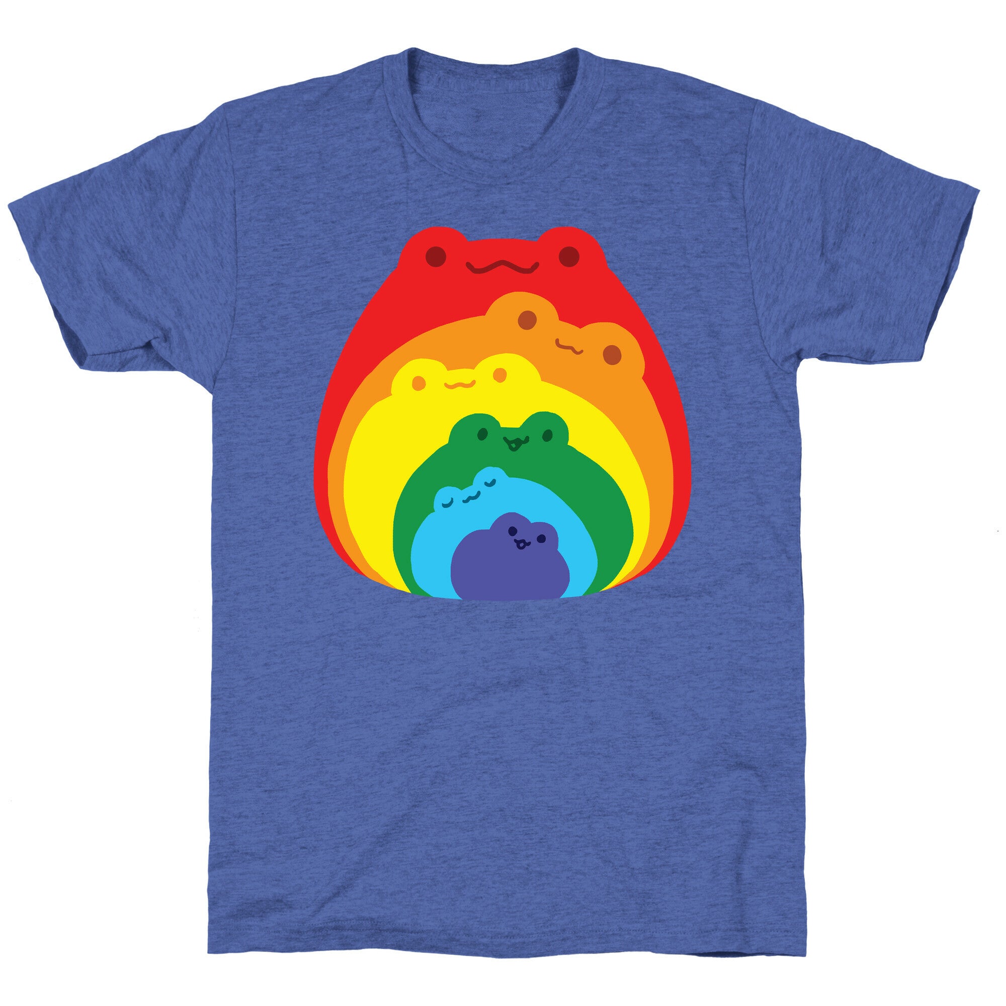 Frogs In Frogs In Frogs Rainbow Unisex Triblend Tee