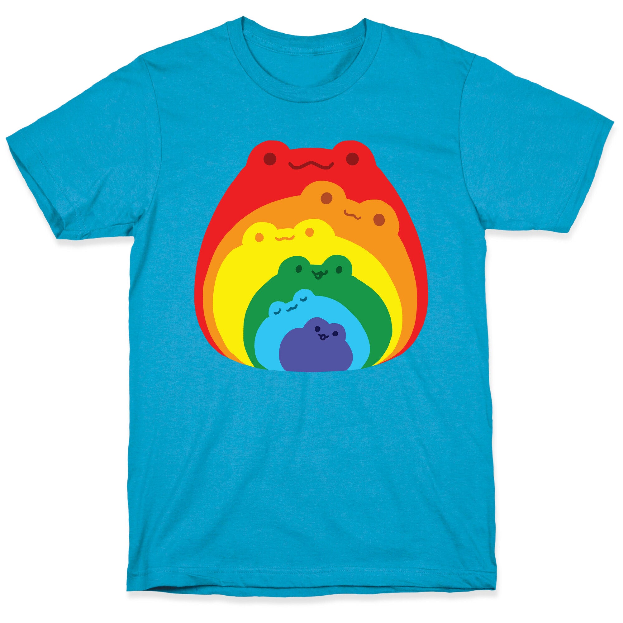 Frogs In Frogs In Frogs Rainbow Unisex Triblend Tee