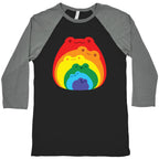 Frogs In Frogs In Frogs Rainbow Baseball Tee
