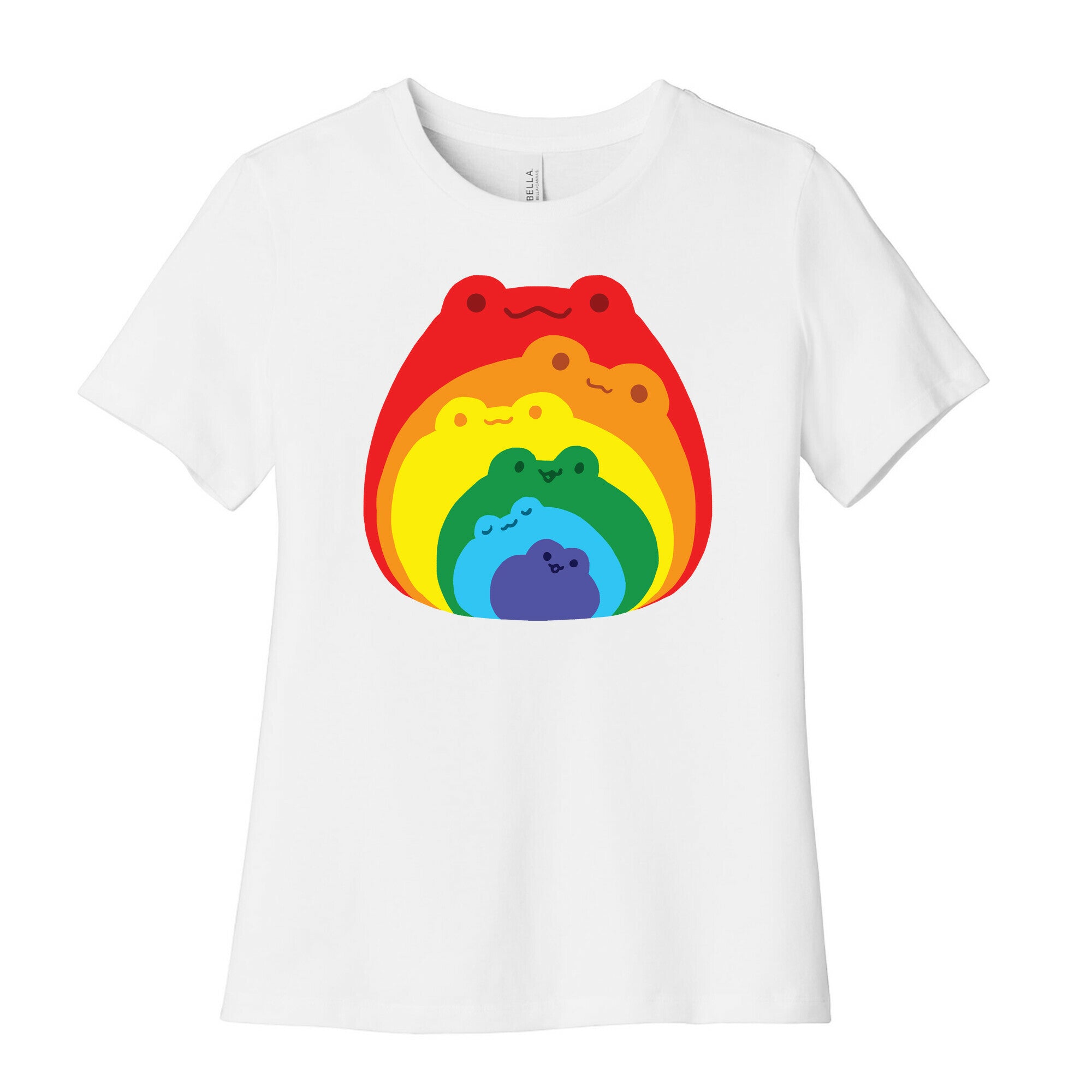Frogs In Frogs In Frogs Rainbow Women's Cotton Tee