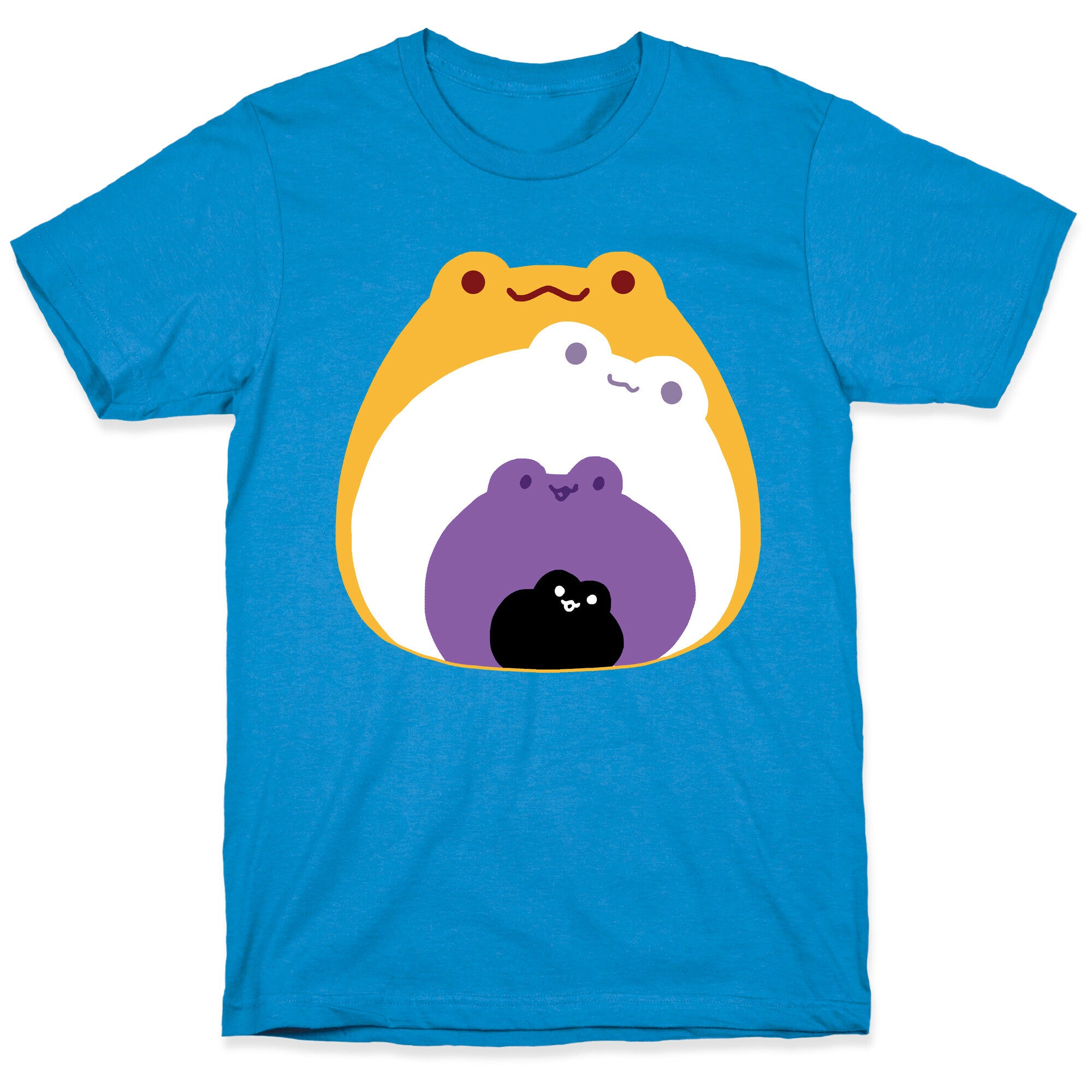 Frogs In Frogs In Frogs Nonebinary Pride T-Shirt