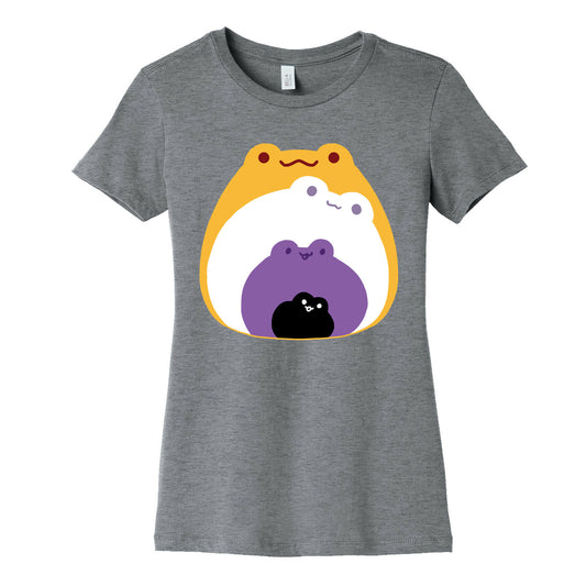 Frogs In Frogs In Frogs Nonebinary Pride Women's Cotton Tee
