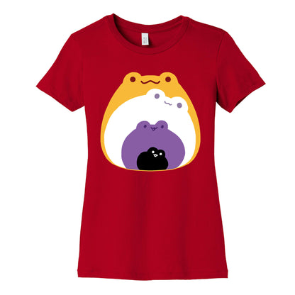 Frogs In Frogs In Frogs Nonebinary Pride Women's Cotton Tee
