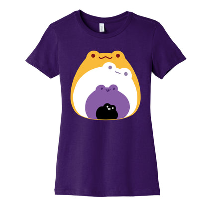 Frogs In Frogs In Frogs Nonebinary Pride Women's Cotton Tee