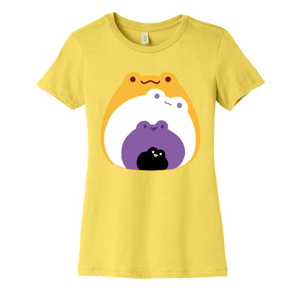Frogs In Frogs In Frogs Nonebinary Pride Women's Cotton Tee
