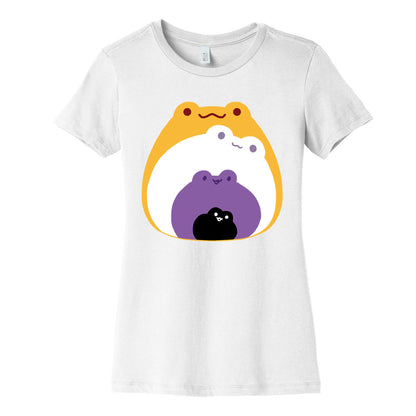 Frogs In Frogs In Frogs Nonebinary Pride Women's Cotton Tee