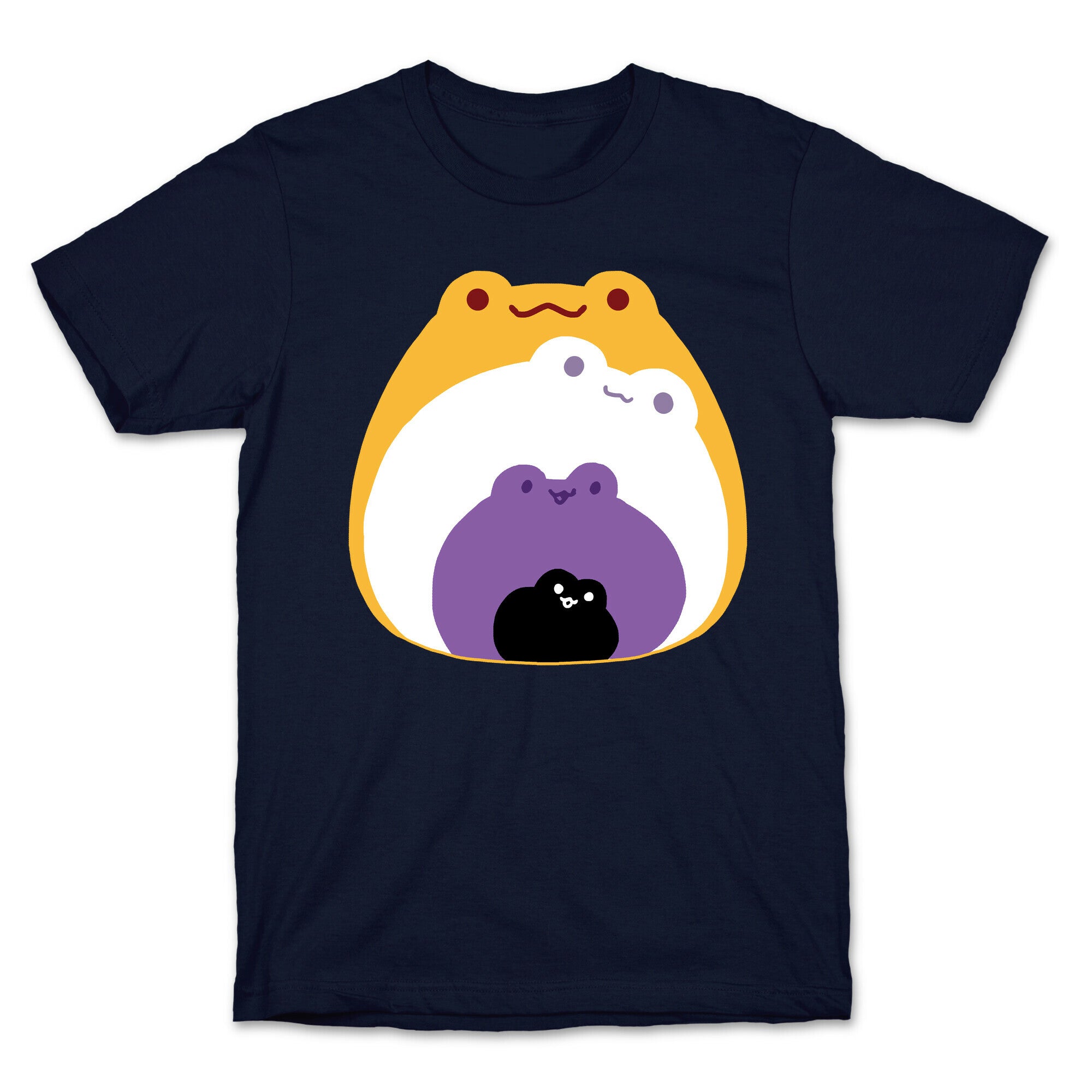 Frogs In Frogs In Frogs Nonebinary Pride T-Shirt
