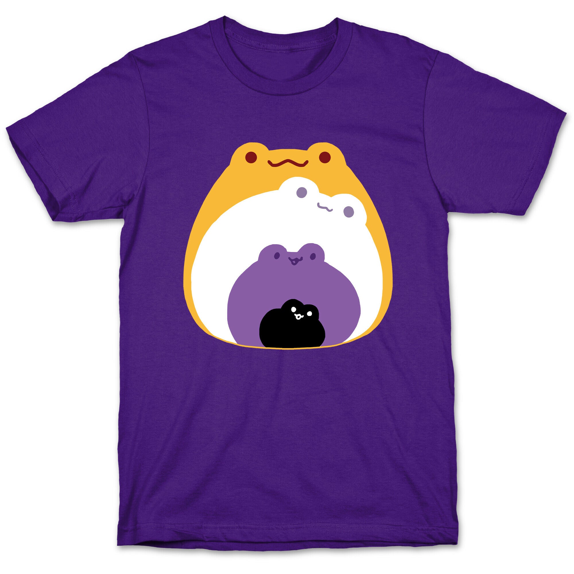 Frogs In Frogs In Frogs Nonebinary Pride T-Shirt