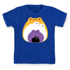 Frogs In Frogs In Frogs Nonebinary Pride T-Shirt