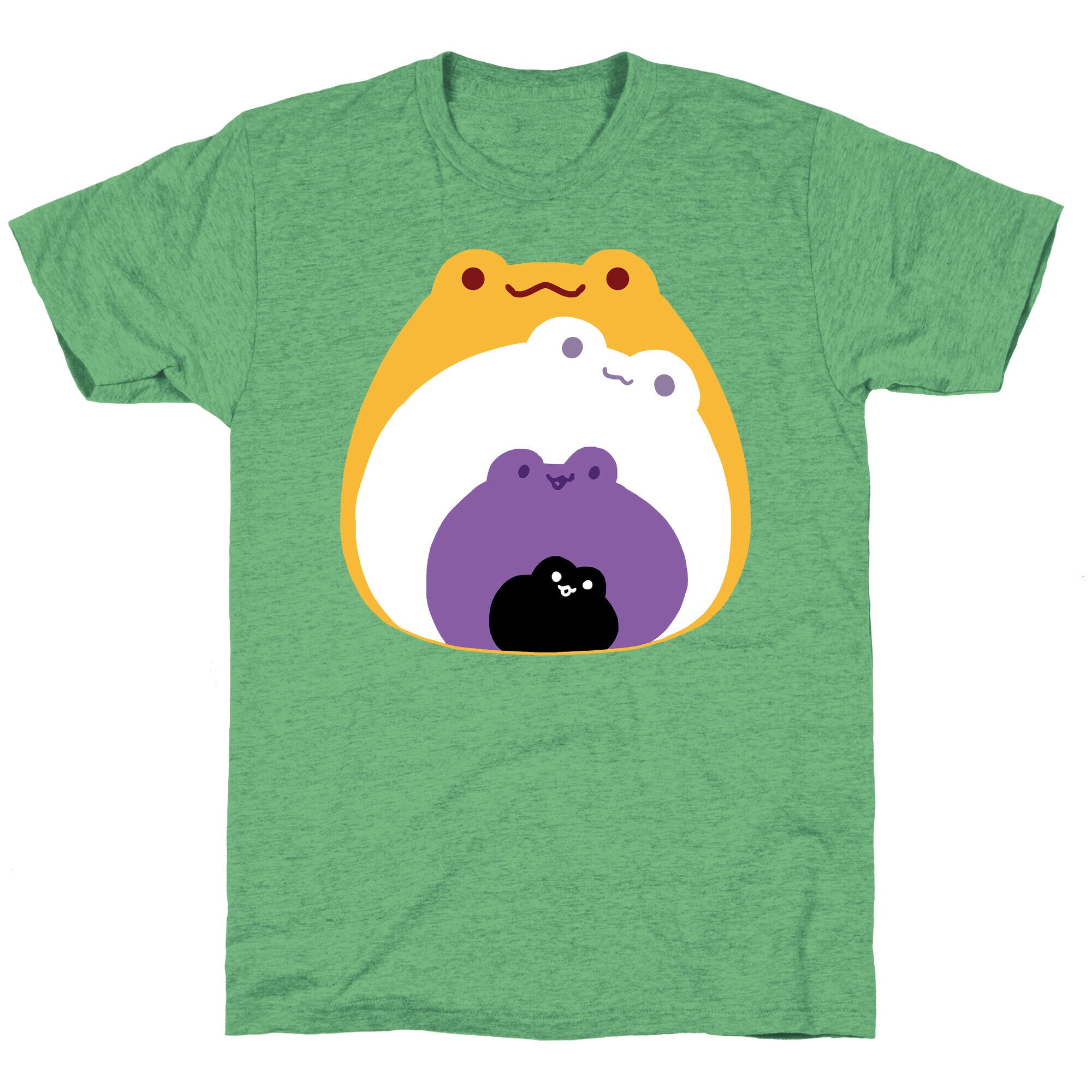 Frogs In Frogs In Frogs Nonebinary Pride Unisex Triblend Tee