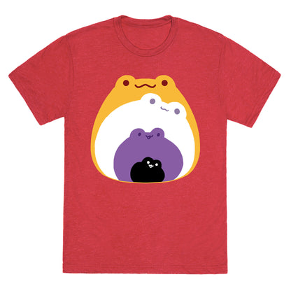 Frogs In Frogs In Frogs Nonebinary Pride Unisex Triblend Tee