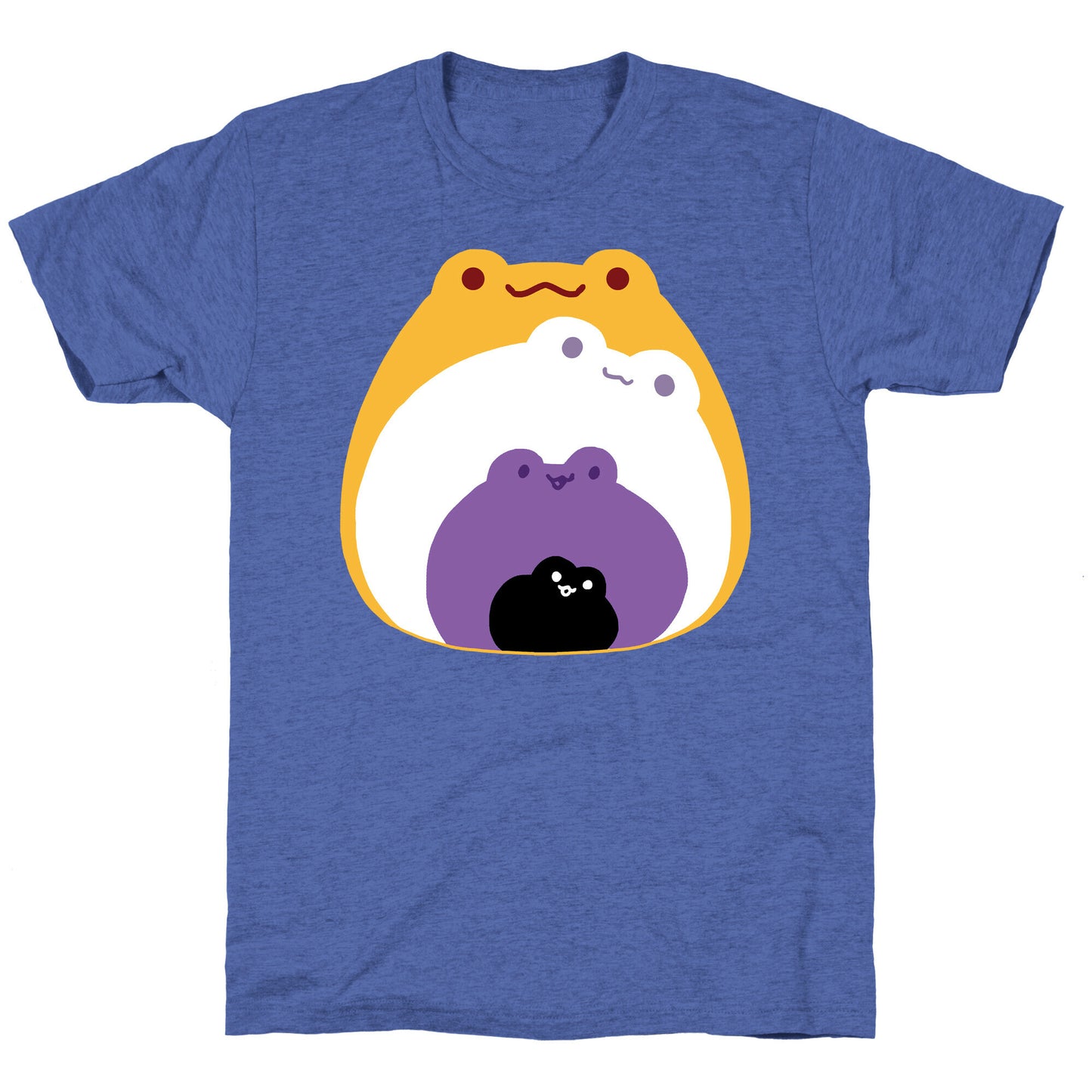 Frogs In Frogs In Frogs Nonebinary Pride Unisex Triblend Tee