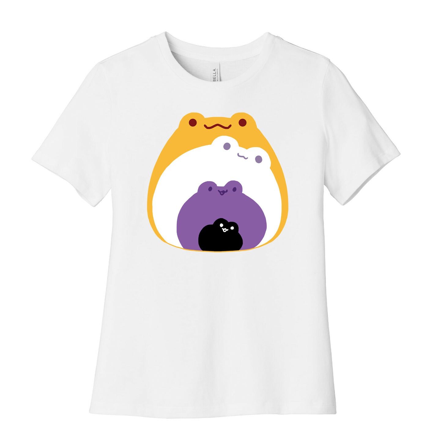 Frogs In Frogs In Frogs Nonebinary Pride Women's Cotton Tee
