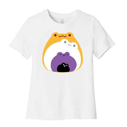 Frogs In Frogs In Frogs Nonebinary Pride Women's Cotton Tee