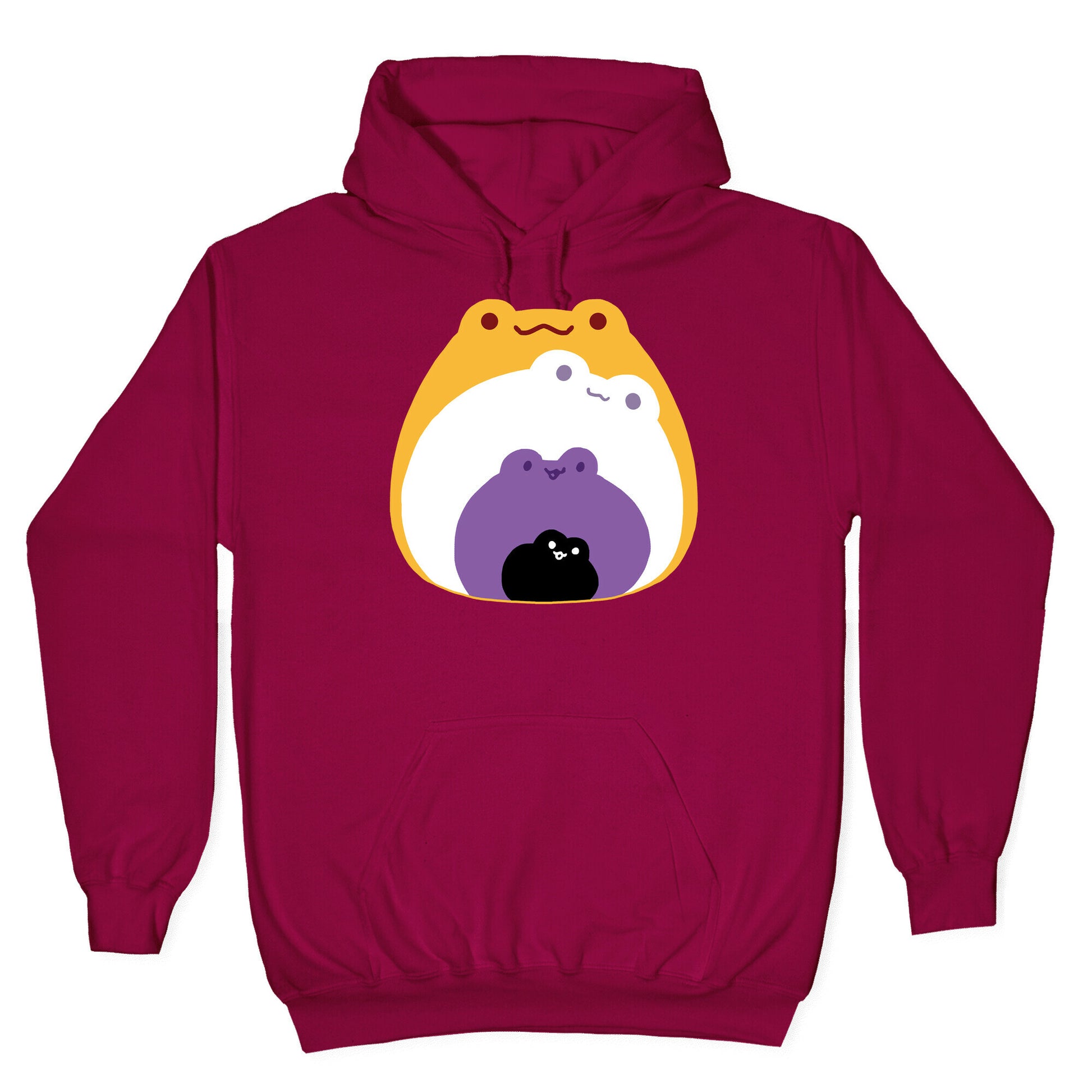 Frogs In Frogs In Frogs Nonebinary Pride Hoodie