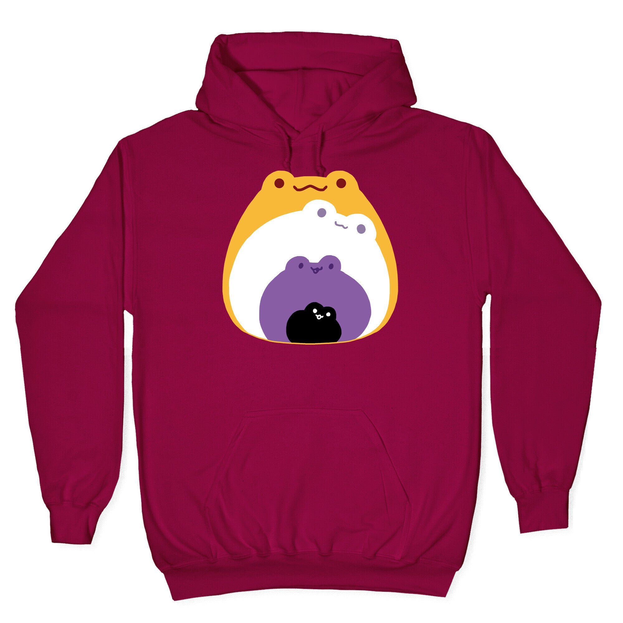 Frogs In Frogs In Frogs Nonebinary Pride Hoodie