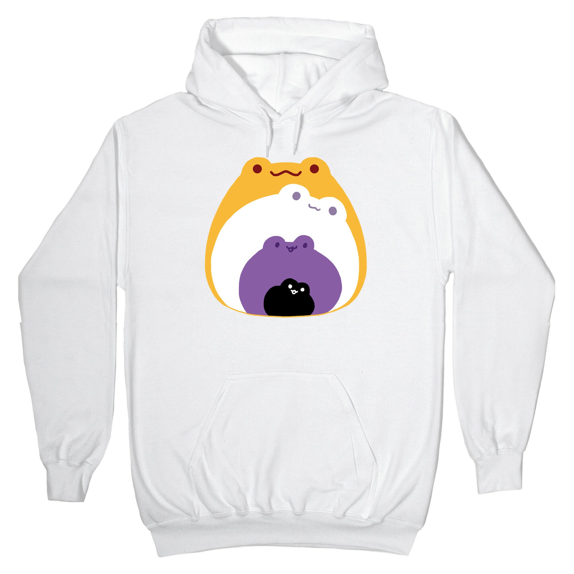 Frogs In Frogs In Frogs Nonebinary Pride Hoodie