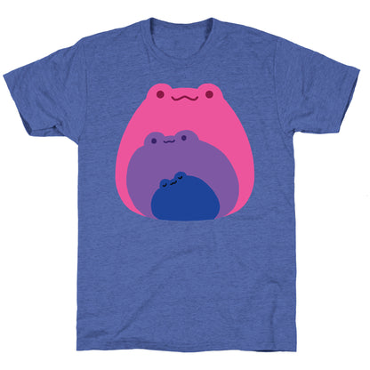 Frogs In Frogs In Frogs Bisexual Pride Unisex Triblend Tee