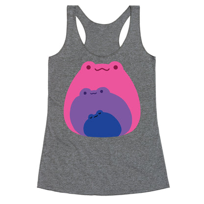 Frogs In Frogs In Frogs Bisexual Pride Racerback Tank