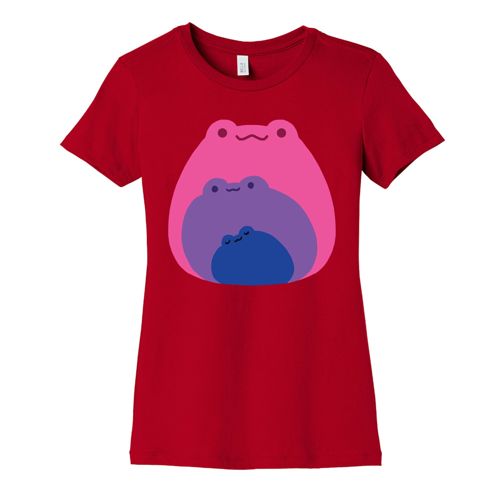 Frogs In Frogs In Frogs Bisexual Pride Women's Cotton Tee