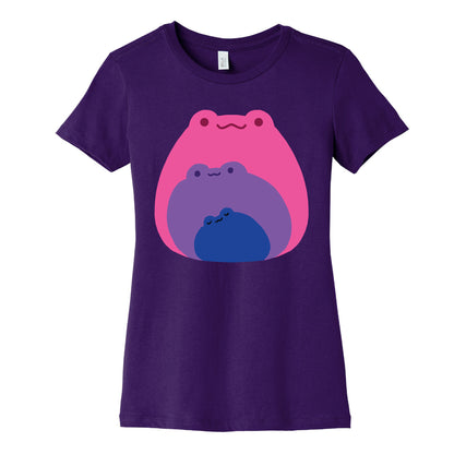 Frogs In Frogs In Frogs Bisexual Pride Women's Cotton Tee