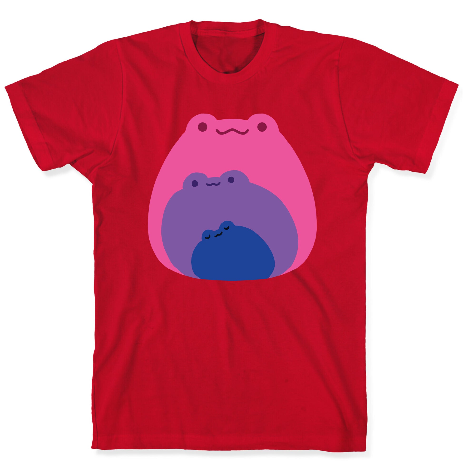Frogs In Frogs In Frogs Bisexual Pride T-Shirt