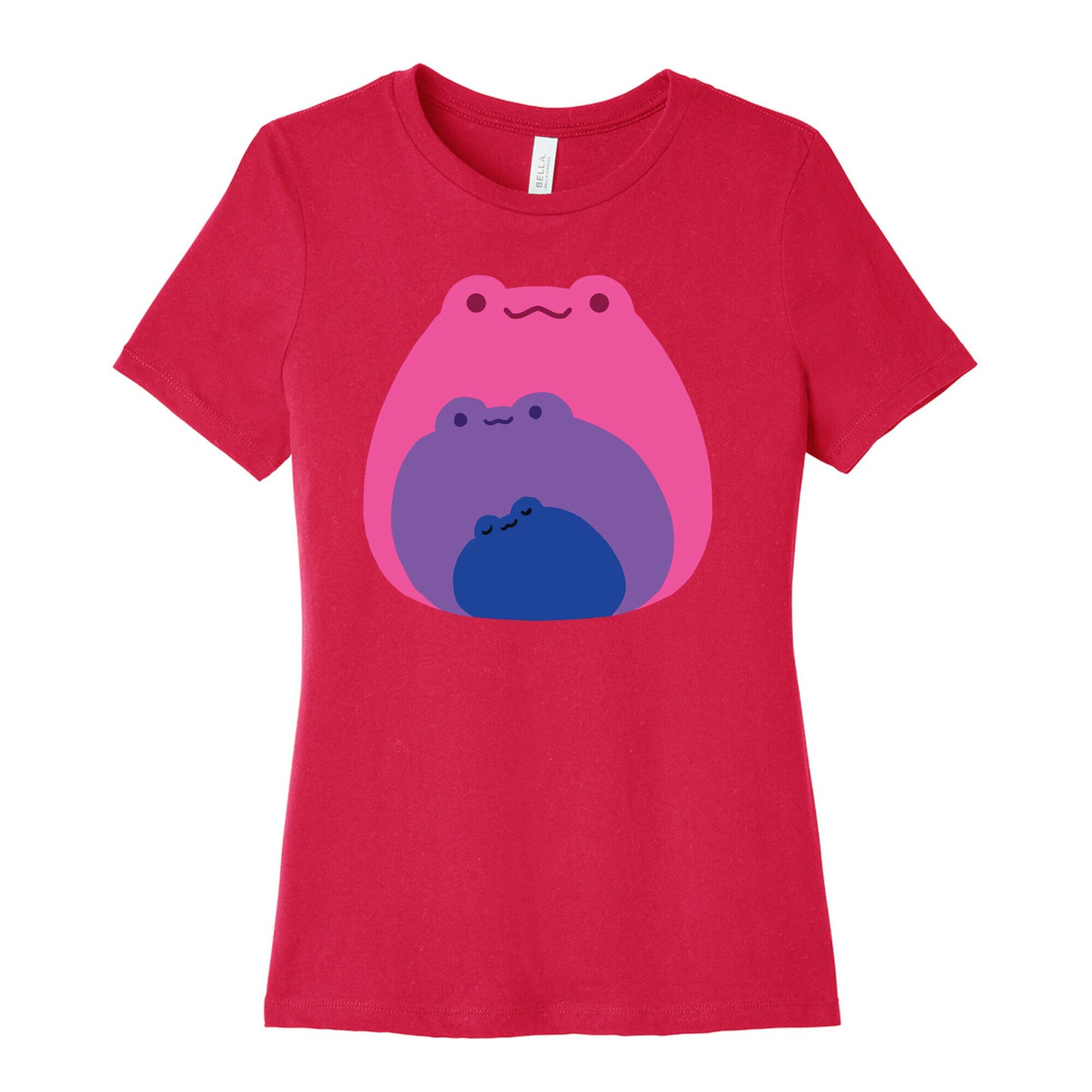 Frogs In Frogs In Frogs Bisexual Pride Women's Cotton Tee