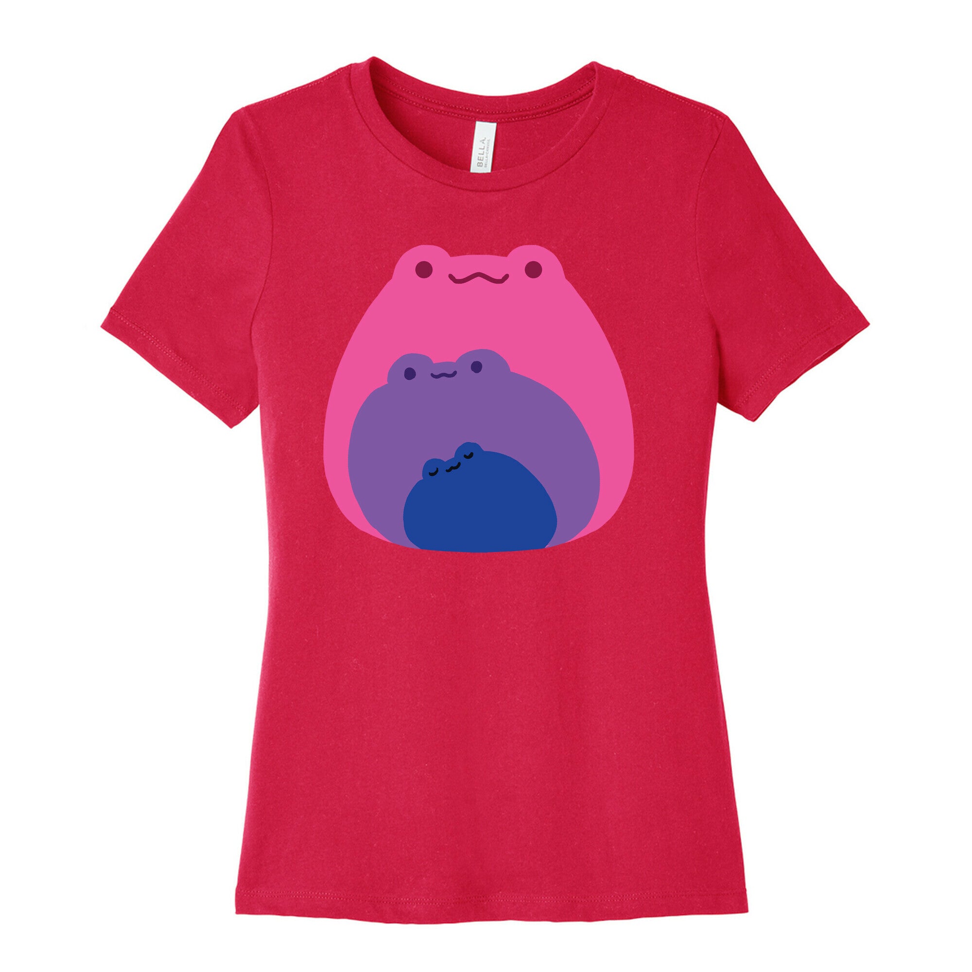 Frogs In Frogs In Frogs Bisexual Pride Women's Cotton Tee