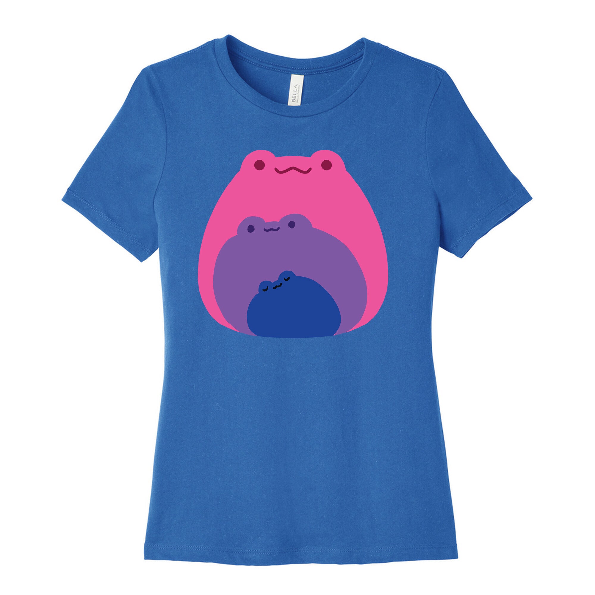 Frogs In Frogs In Frogs Bisexual Pride Women's Cotton Tee