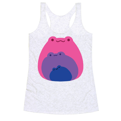Frogs In Frogs In Frogs Bisexual Pride Racerback Tank