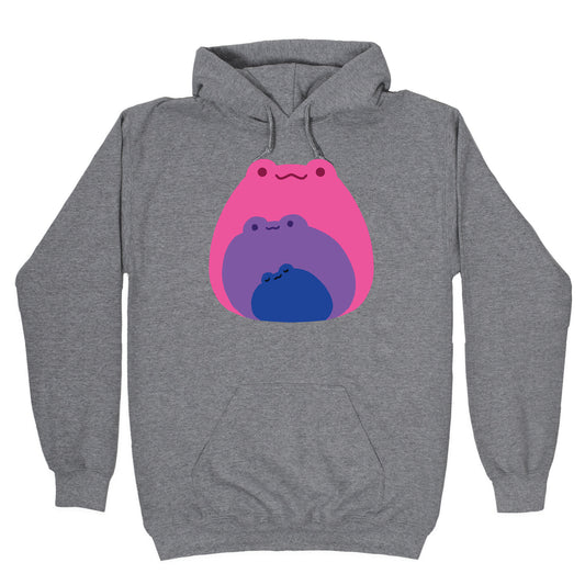 Frogs In Frogs In Frogs Bisexual Pride Hoodie