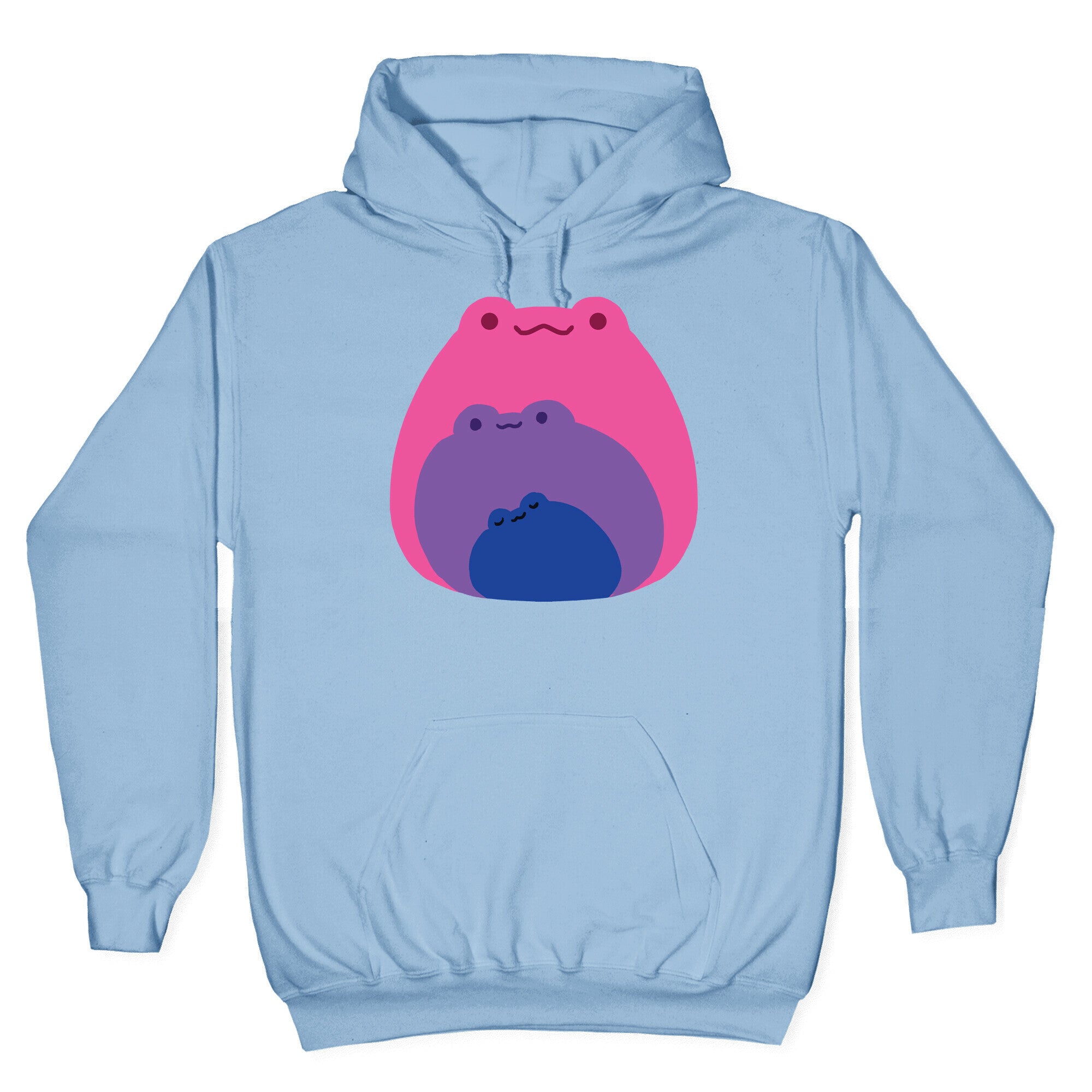 Frogs In Frogs In Frogs Bisexual Pride Hoodie