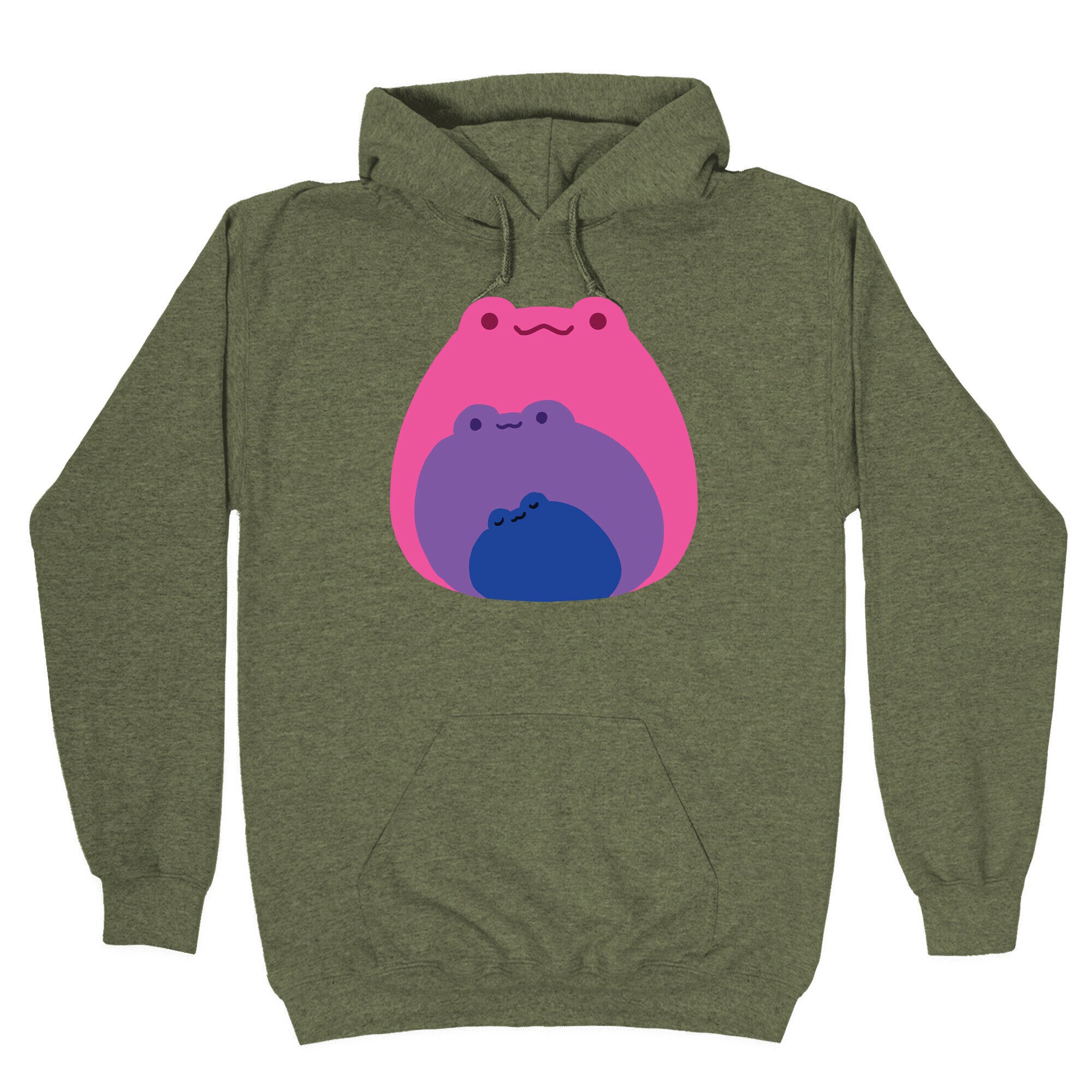 Frogs In Frogs In Frogs Bisexual Pride Hoodie