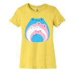 Frogs In Frogs In Frogs Trans Pride Women's Cotton Tee