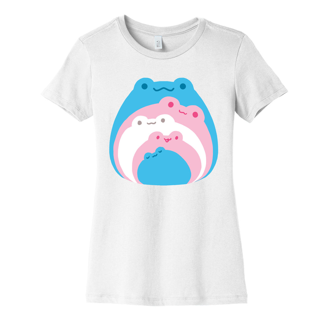 Frogs In Frogs In Frogs Trans Pride Women's Cotton Tee