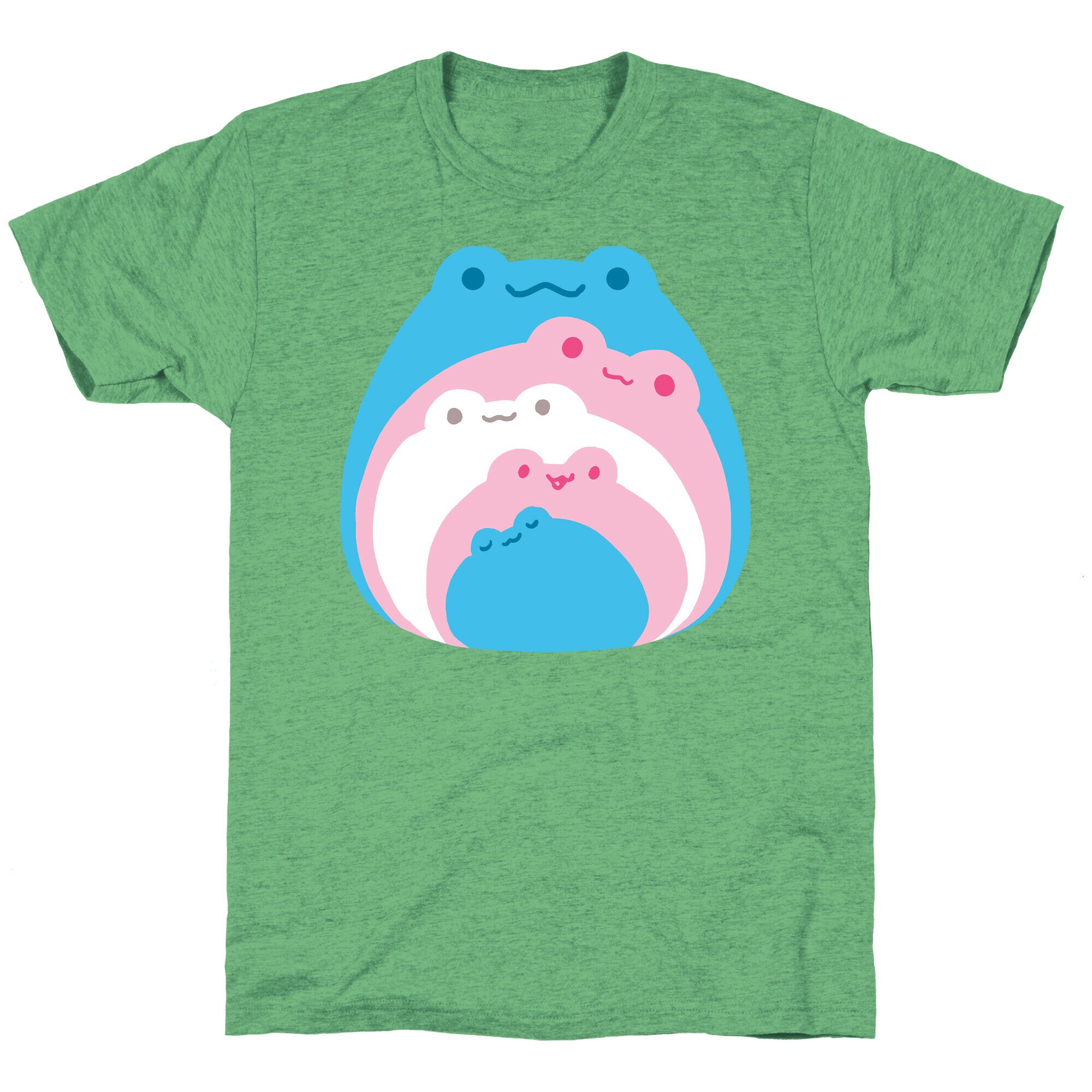 Frogs In Frogs In Frogs Trans Pride Unisex Triblend Tee
