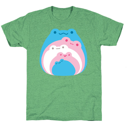 Frogs In Frogs In Frogs Trans Pride Unisex Triblend Tee