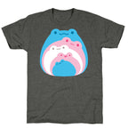 Frogs In Frogs In Frogs Trans Pride Unisex Triblend Tee