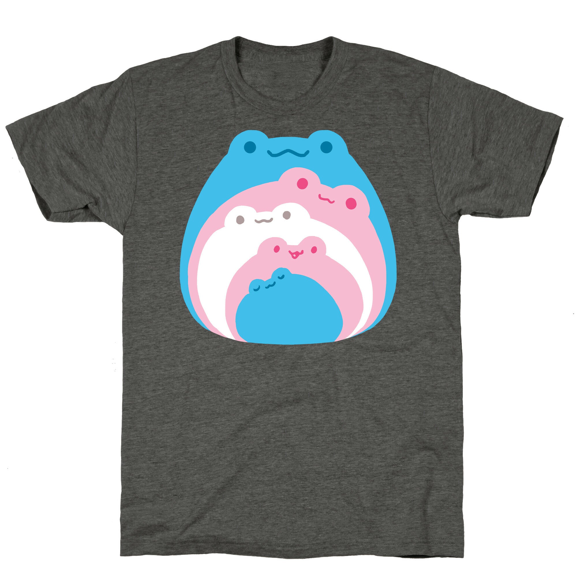Frogs In Frogs In Frogs Trans Pride Unisex Triblend Tee