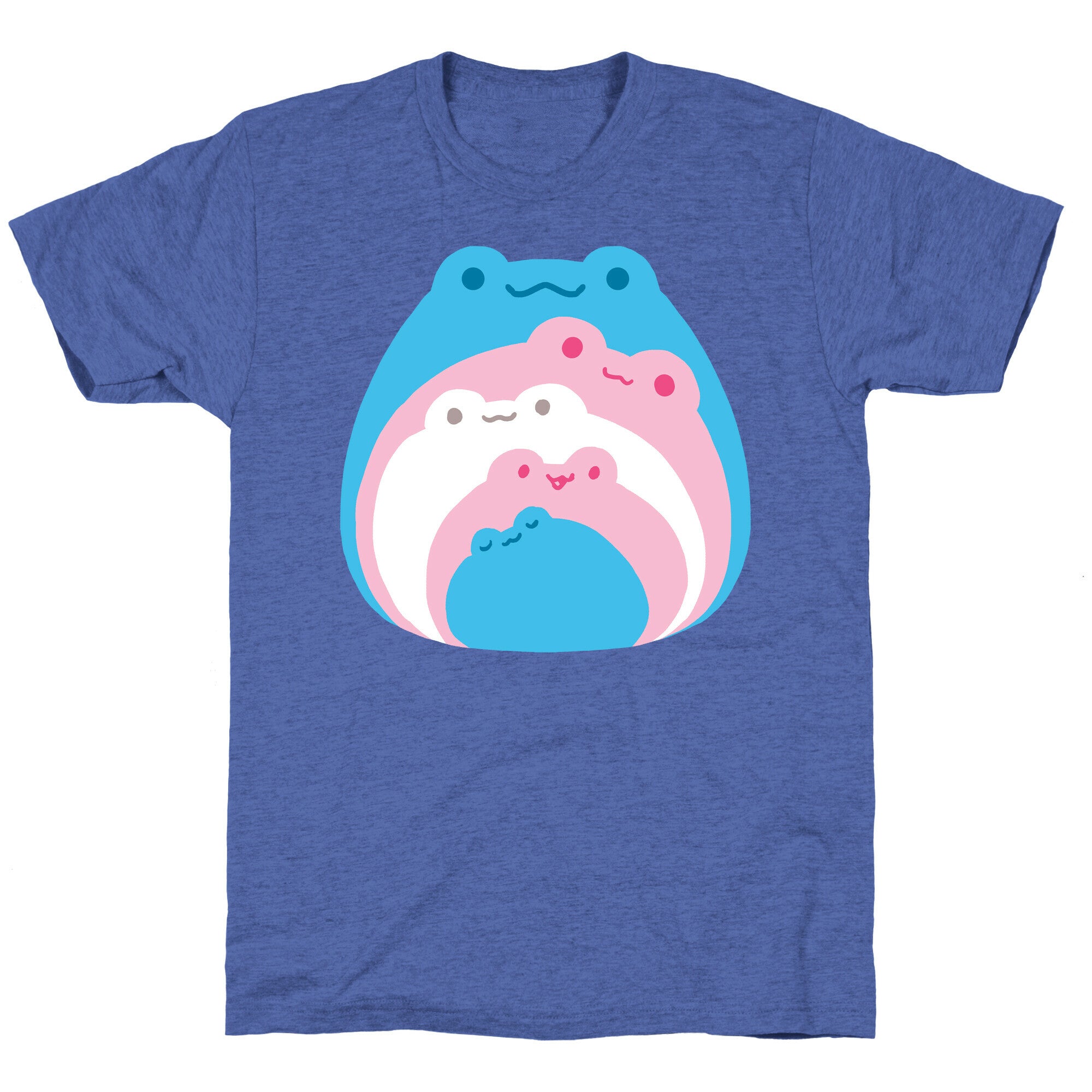 Frogs In Frogs In Frogs Trans Pride Unisex Triblend Tee