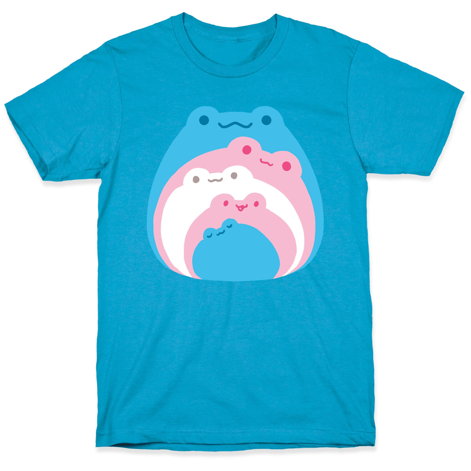 Frogs In Frogs In Frogs Trans Pride Unisex Triblend Tee