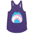 Frogs In Frogs In Frogs Trans Pride Racerback Tank