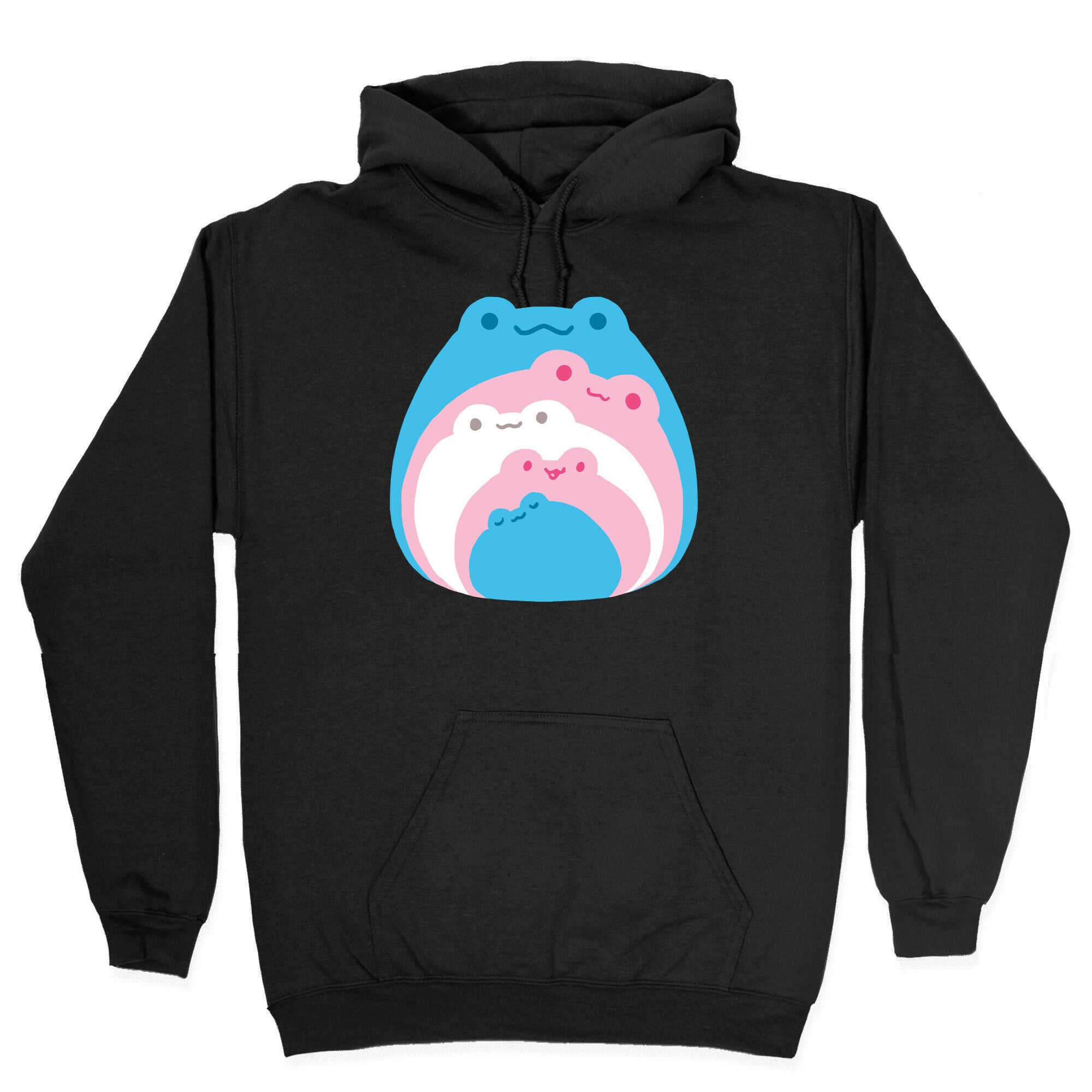 Frogs In Frogs In Frogs Trans Pride Hoodie