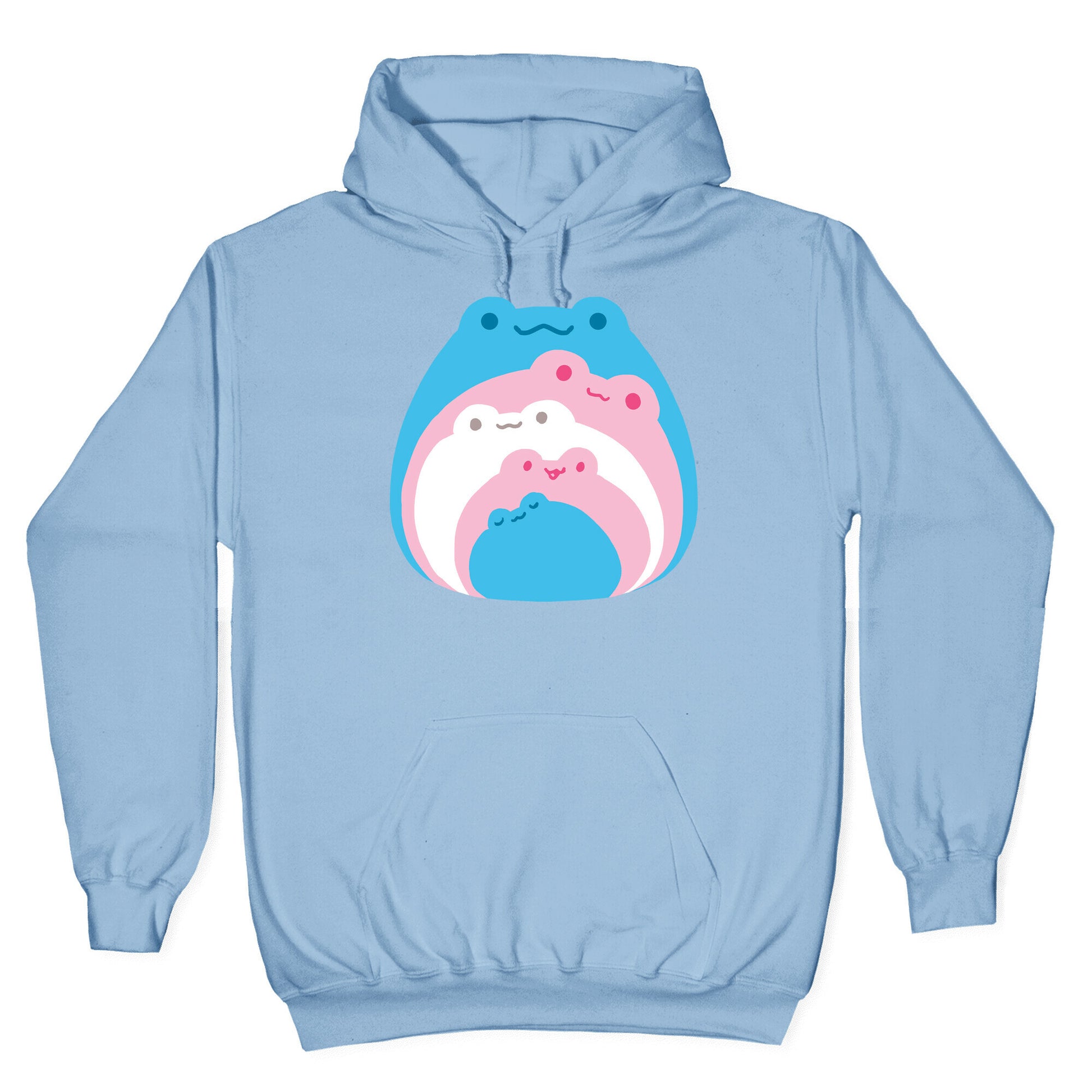 Frogs In Frogs In Frogs Trans Pride Hoodie