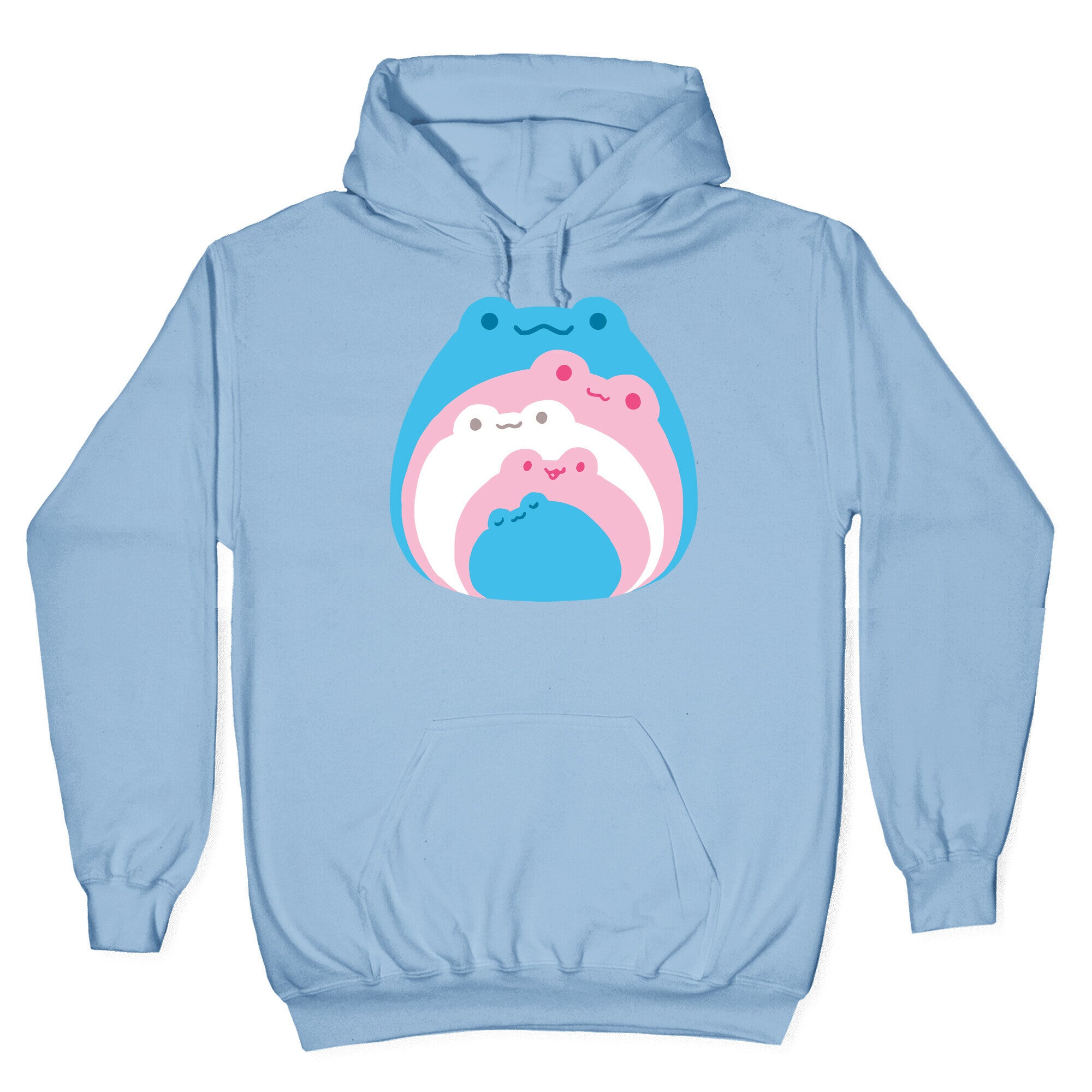 Frogs In Frogs In Frogs Trans Pride Hoodie