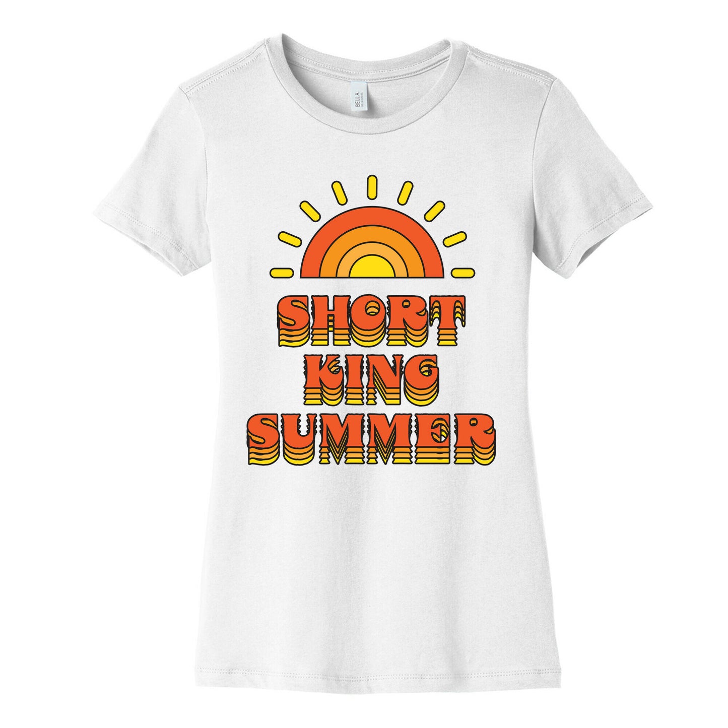 Short King Summer Sunset Women's Cotton Tee