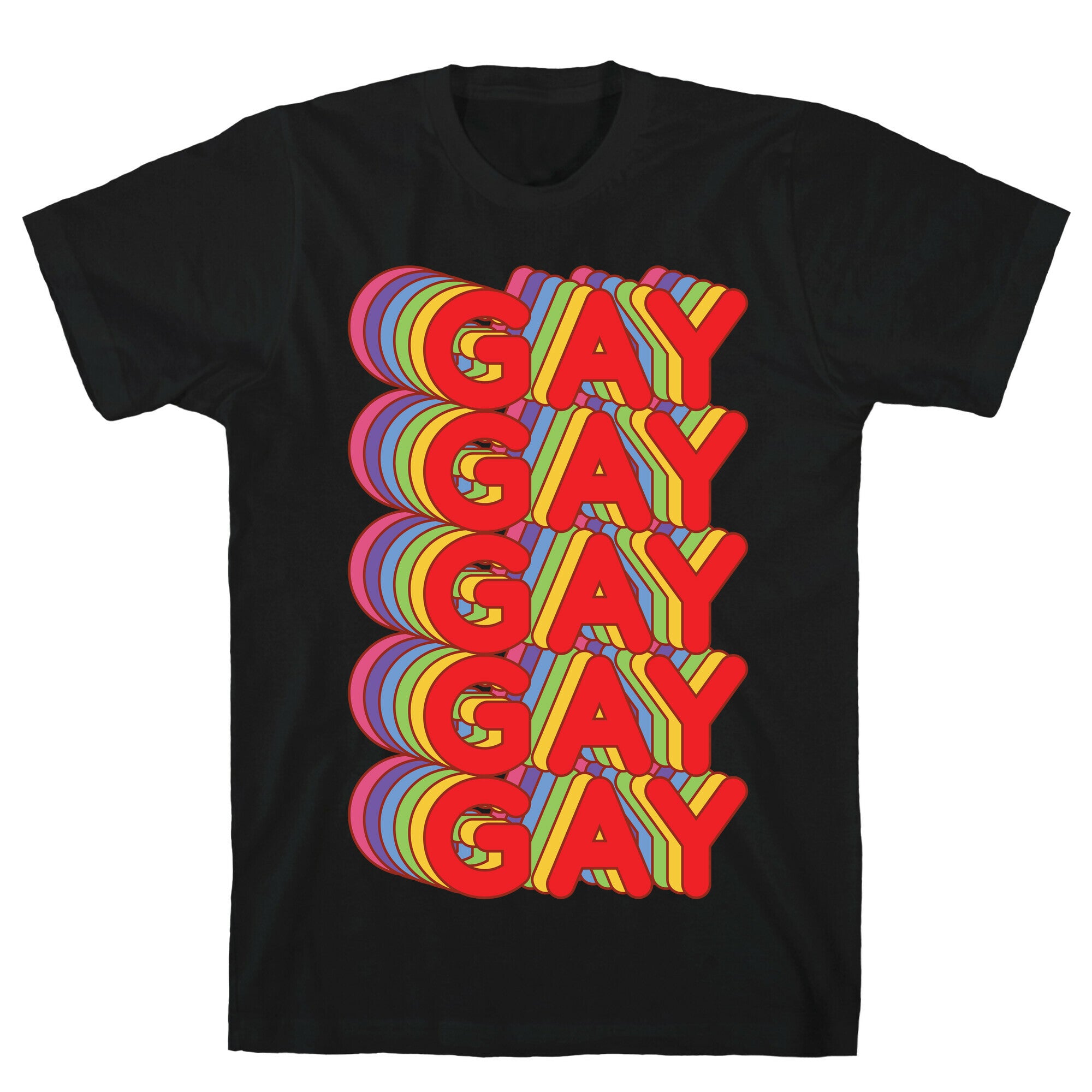 Gay Retro Rainbow T-Shirt