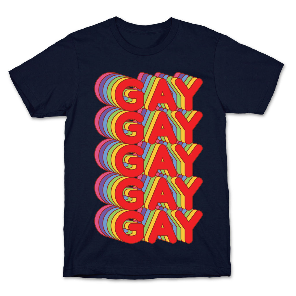 Gay Retro Rainbow T-Shirt