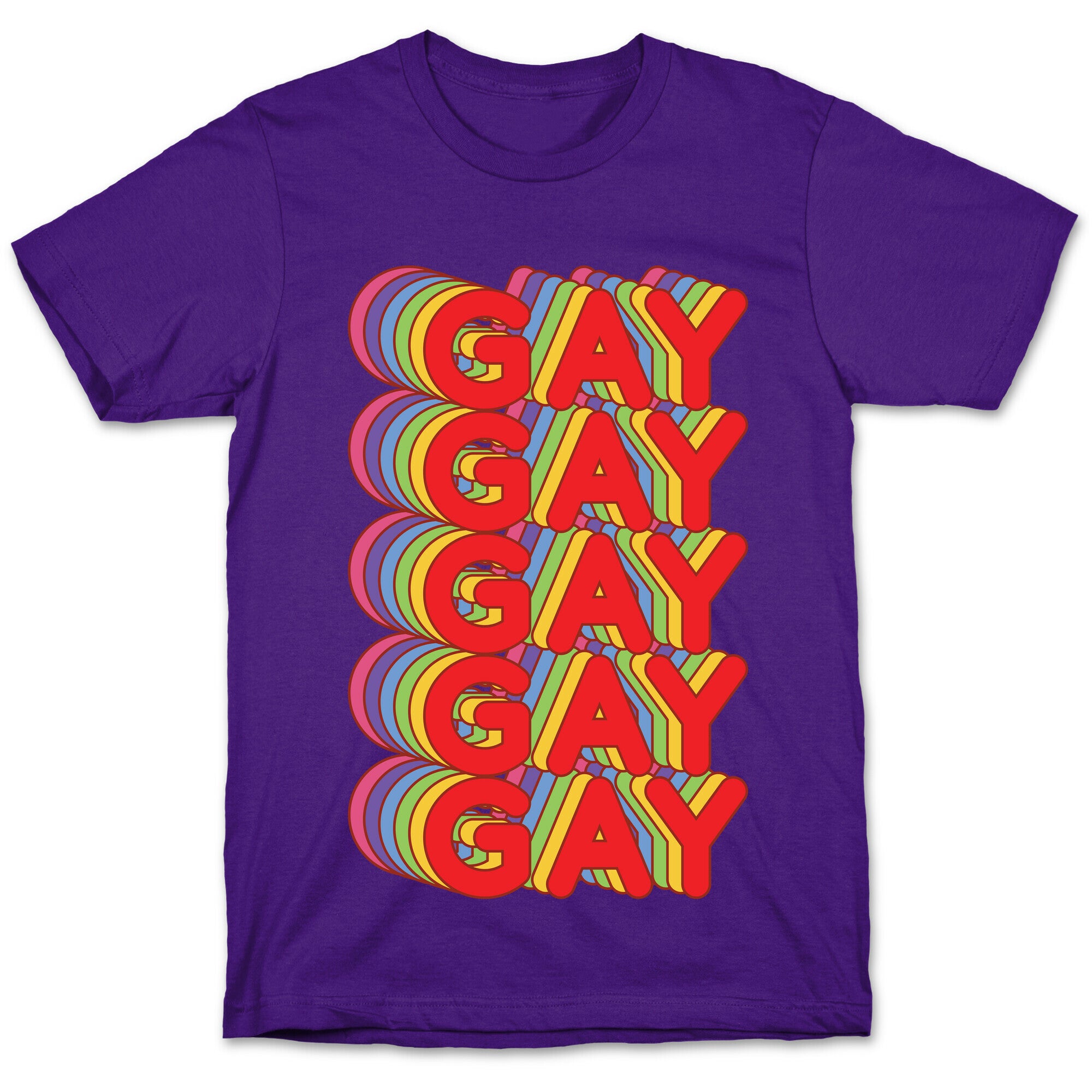 Gay Retro Rainbow T-Shirt